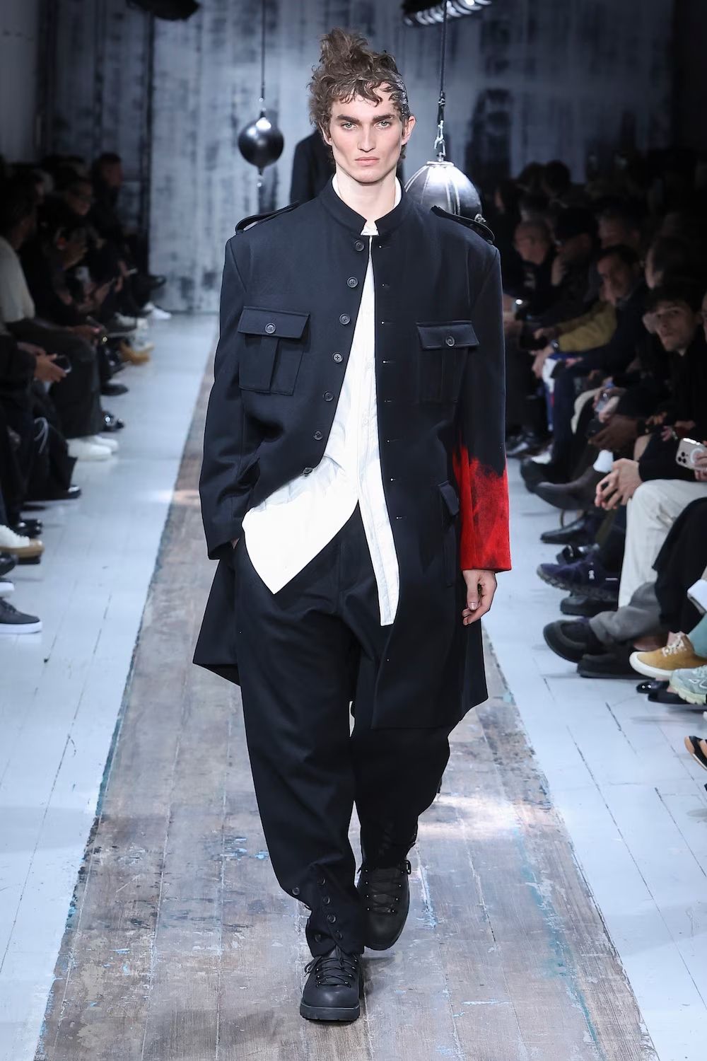 pour homme  | 左袖NPジャケット / ジャケット・コート(メンズ) / フラノ / ブラック×レッド / HW-J21-148