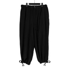 Ground Y | POLYESTER/TRIACETATE CREPE de CHINE BALLOON PANTS / バルーンパンツ (ユニセックス) / ブラック / GA-P24-500-1