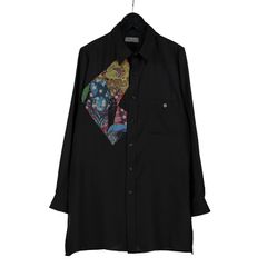 pour homme | パッチ付裁切カラーB / シャツ・ブラウス (メンズ) / ブラック / HZ-B23-212
