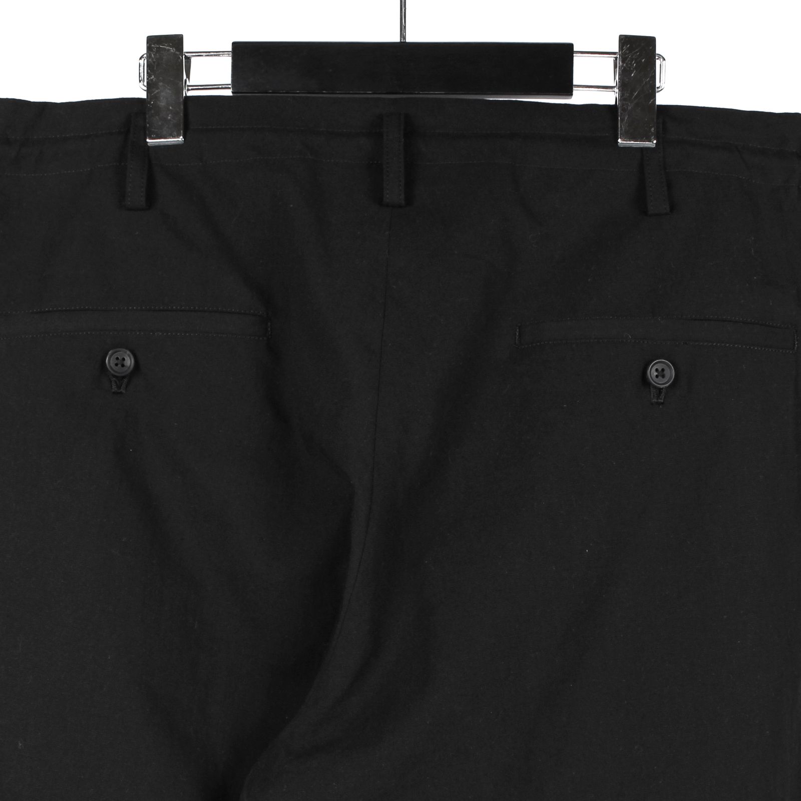 pour homme | 裾ベルトメッセージP (メンズ) / コットンリネン / ブラック / HP-P38-540