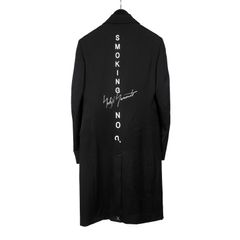 Yohji Yamamoto [HR-J55-119 / ロングJKTプリントB (SMOKING NO?)]