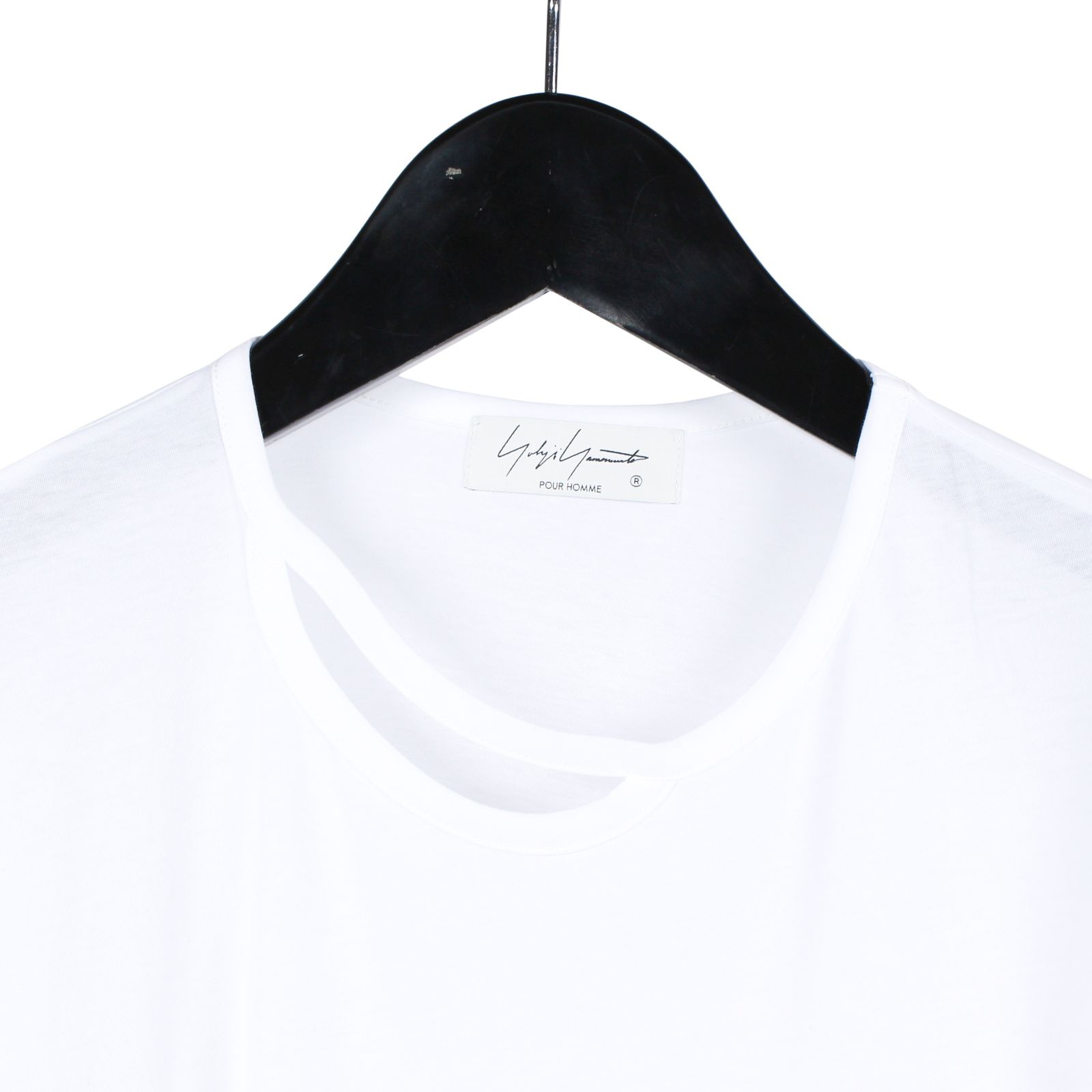 pour homme | 変形衿ぐり長袖PT B (メンズ) / 長袖カットソー / ホワイト / HK-T92-989