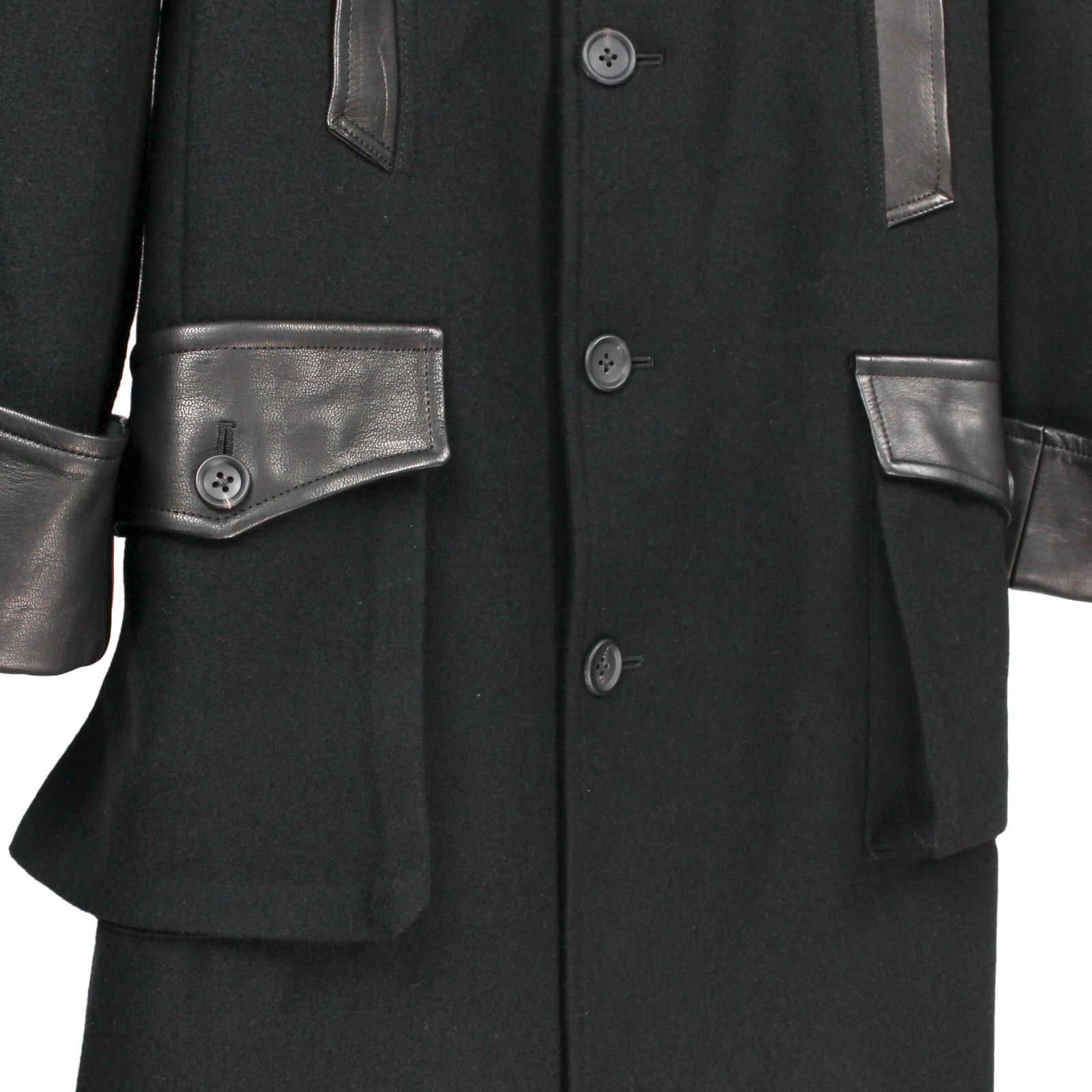 pour homme  | ベルト付き軍服風6BJ / ジャケット・コート(メンズ) / フラノ / ブラック / HW-J42-832