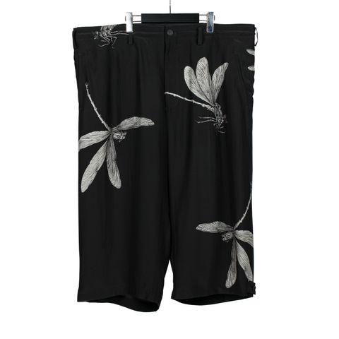 pour homme トンボ黒プリントパンツ / HX-P26-433