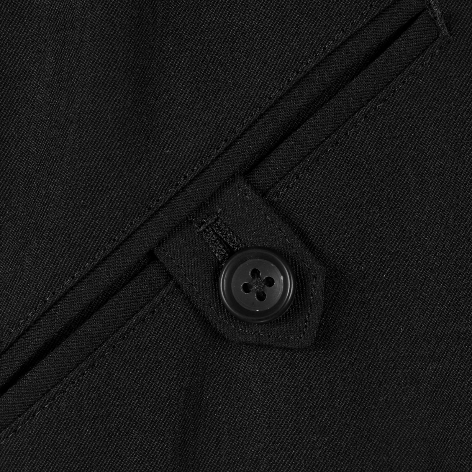 pour homme | 右コインPK付ギャバP / ウールギャバジン パンツ (メンズ) / ブラック / HS-P57-100