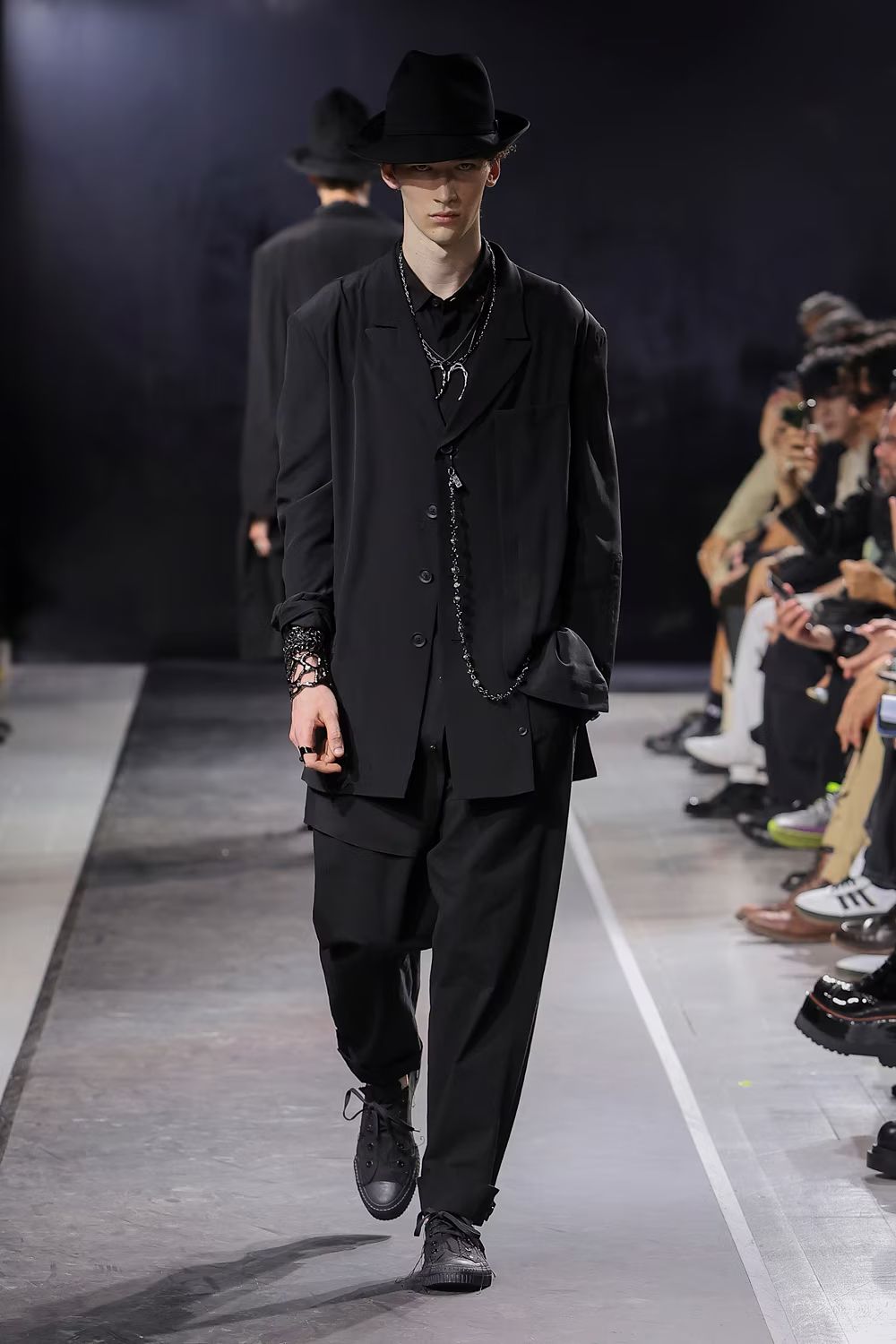 ヨウジヤマモト 25SS 裾マッキンタブ細パンツ yohji yamamoto - pour homme | 裾マッキンタブ細P (メンズ