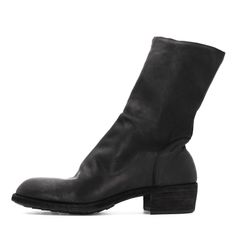 pour homme | × GUIDI SIDE ZIP MID BOOTS / ブーツ (メンズ) / ブラック / HO-E23-770