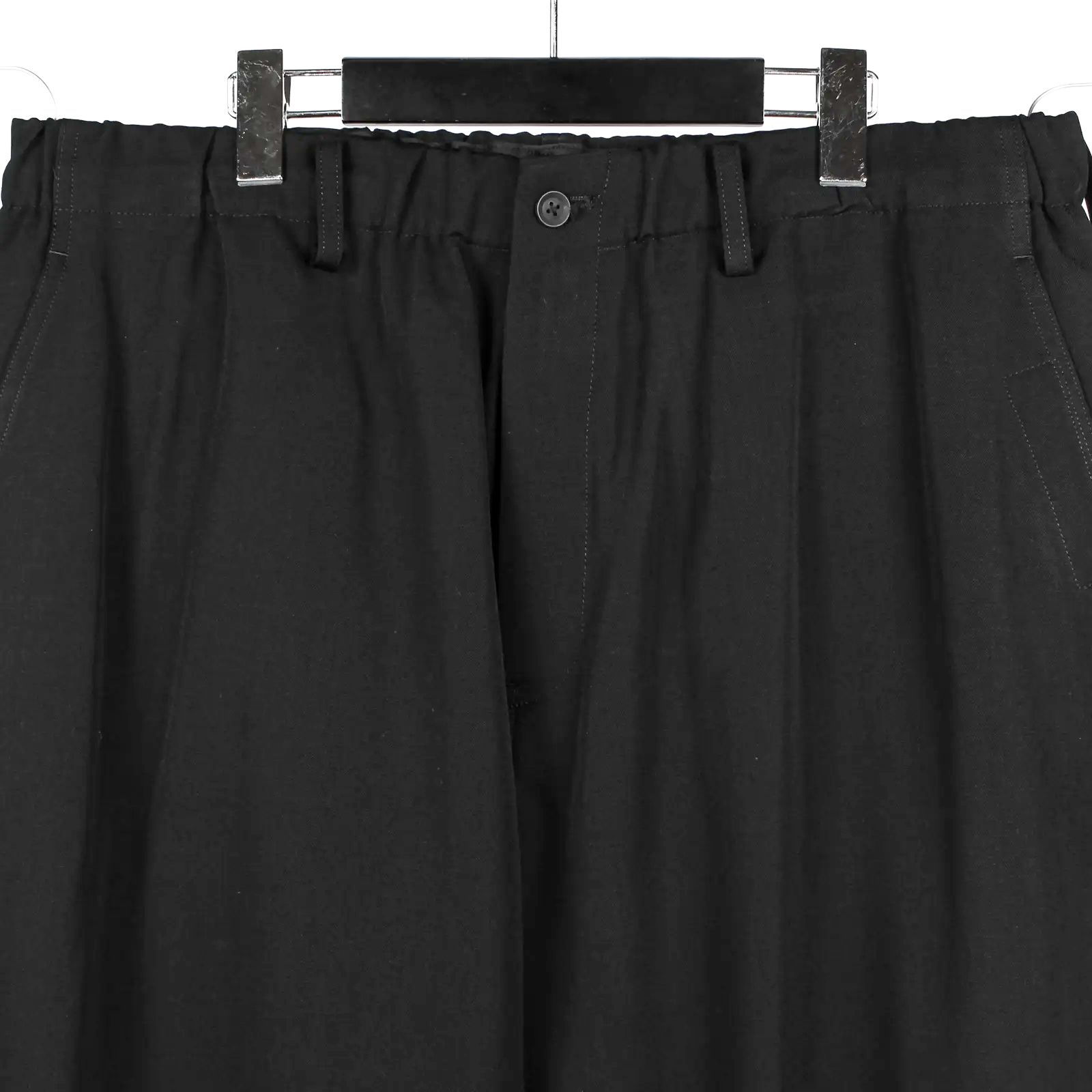 pour homme | ダブルステッチゴムP (メンズ) / シワギャバパンツ / ブラック / HW-P15-100