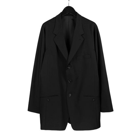 pour homme | ラグランスリーブJK / ウールギャバジン ジャケット (メンズ) / ブラック / HS-J46-100