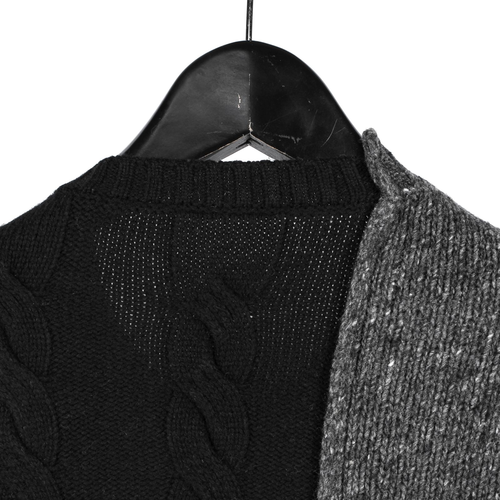 Ground Y | COMBINATION KNIT / ニットセーター (ユニセックス) / ブラック×グレー /  GL-K03-860-2