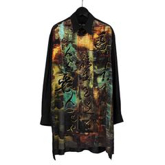 pour homme 衿付き歎異抄柄シャツ / HZ-B87-832