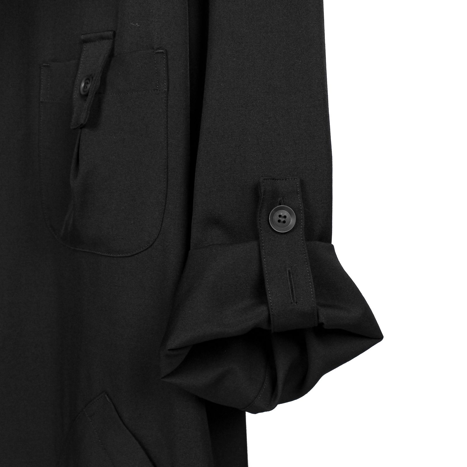 pour homme | シャツコート表縫い代 (メンズ) / シワギャバ / ブラック / HM-B02-100