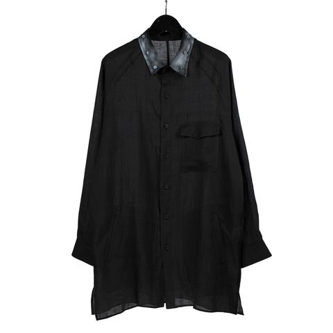 pour homme | アシメ衿ラグランB / シャツ・ブラウス (メンズ) / ブラック / HS-B54-508