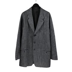 pour homme | ラグランスリーブJK / リネンツイル ジャケット (メンズ) / グレー / HS-J24-302