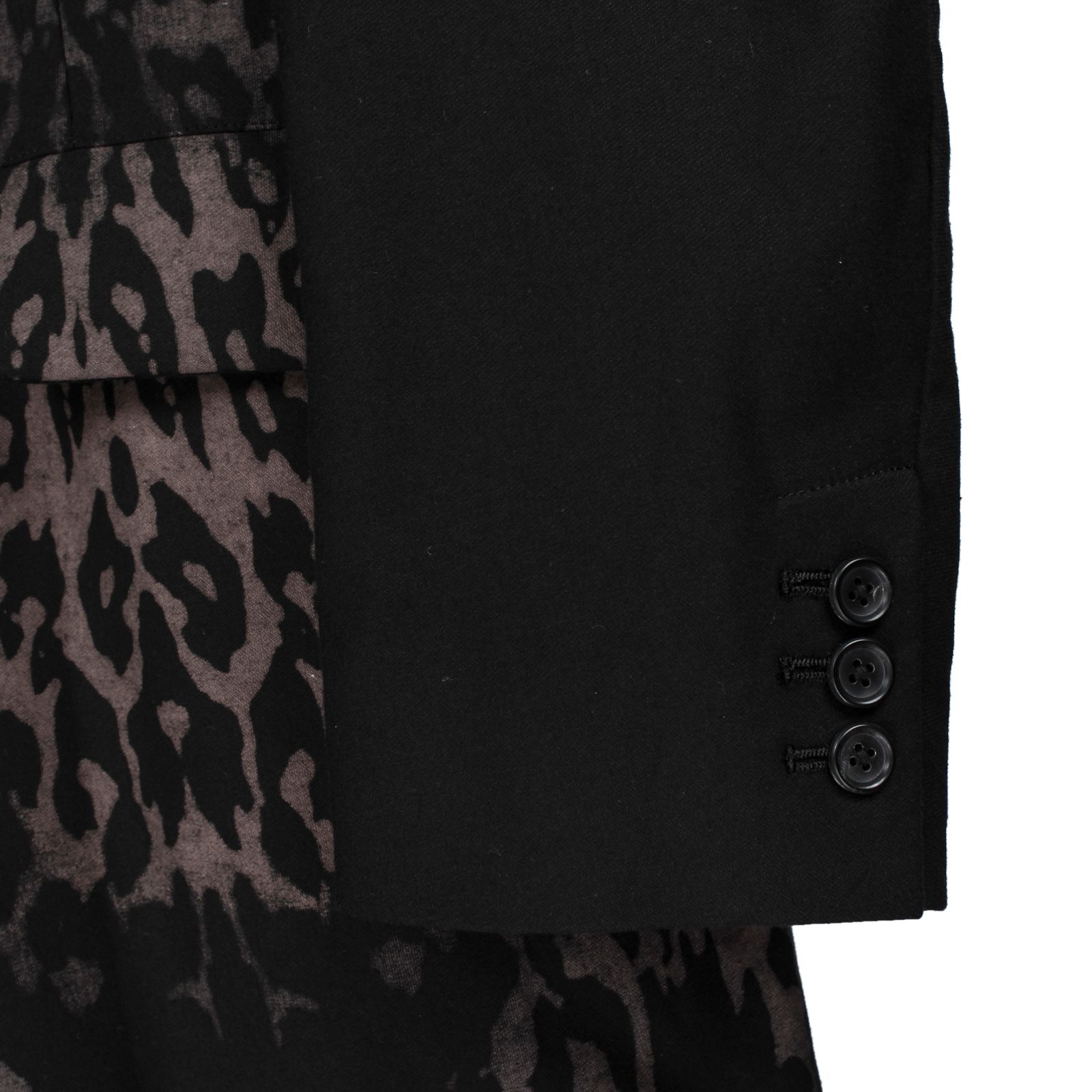 yohji yamamoto - pour homme 茶ヒョウ半抜裏JKT / HE-J52-037