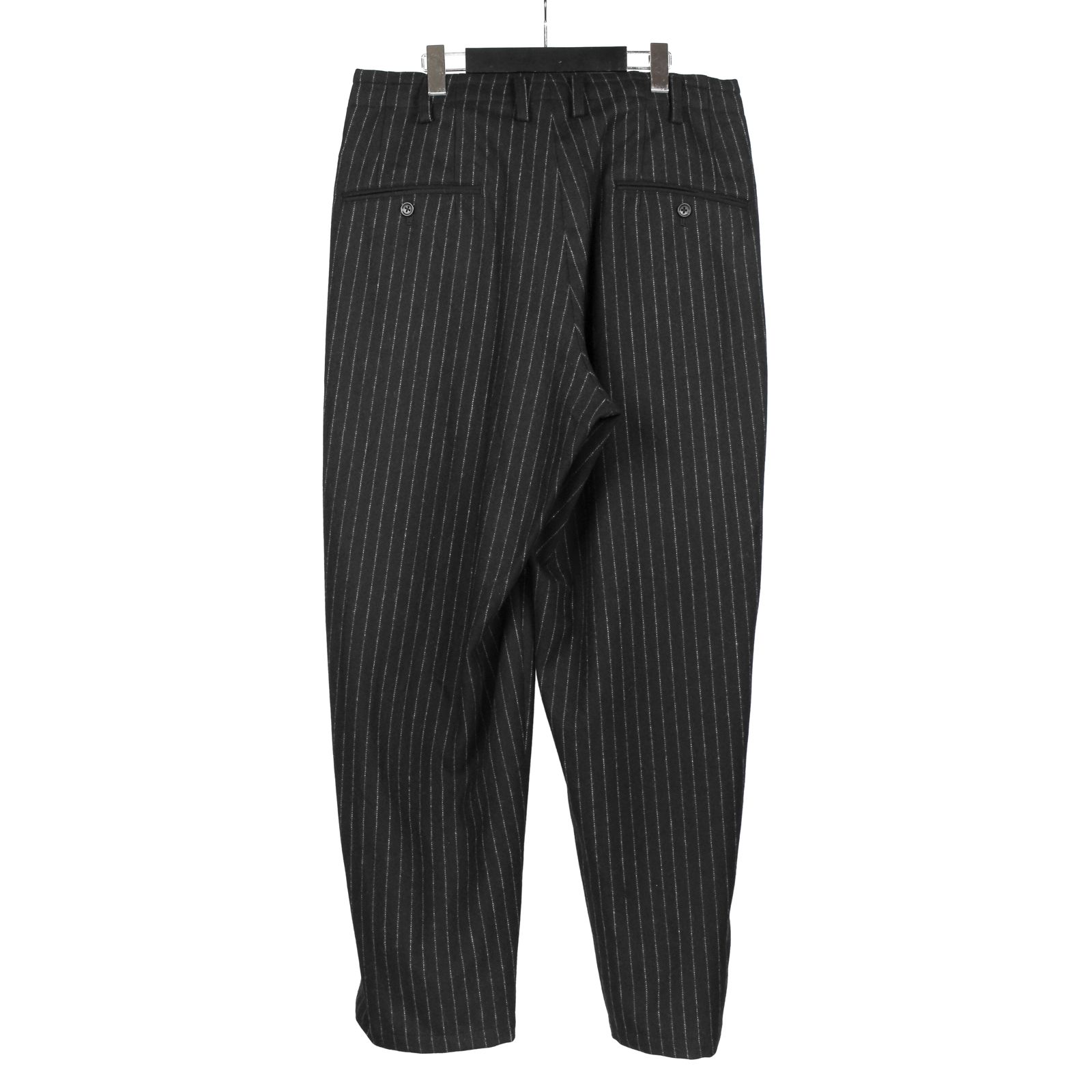 pour homme | 2タック細P  (メンズ) / ストライプフラノ / ブラック / HW-P48-138