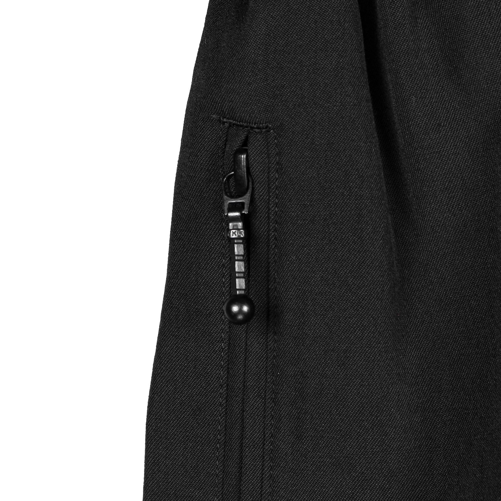 pour homme | ボールファスナーP (メンズ) / シワギャバ / ブラック / HM-P03-100