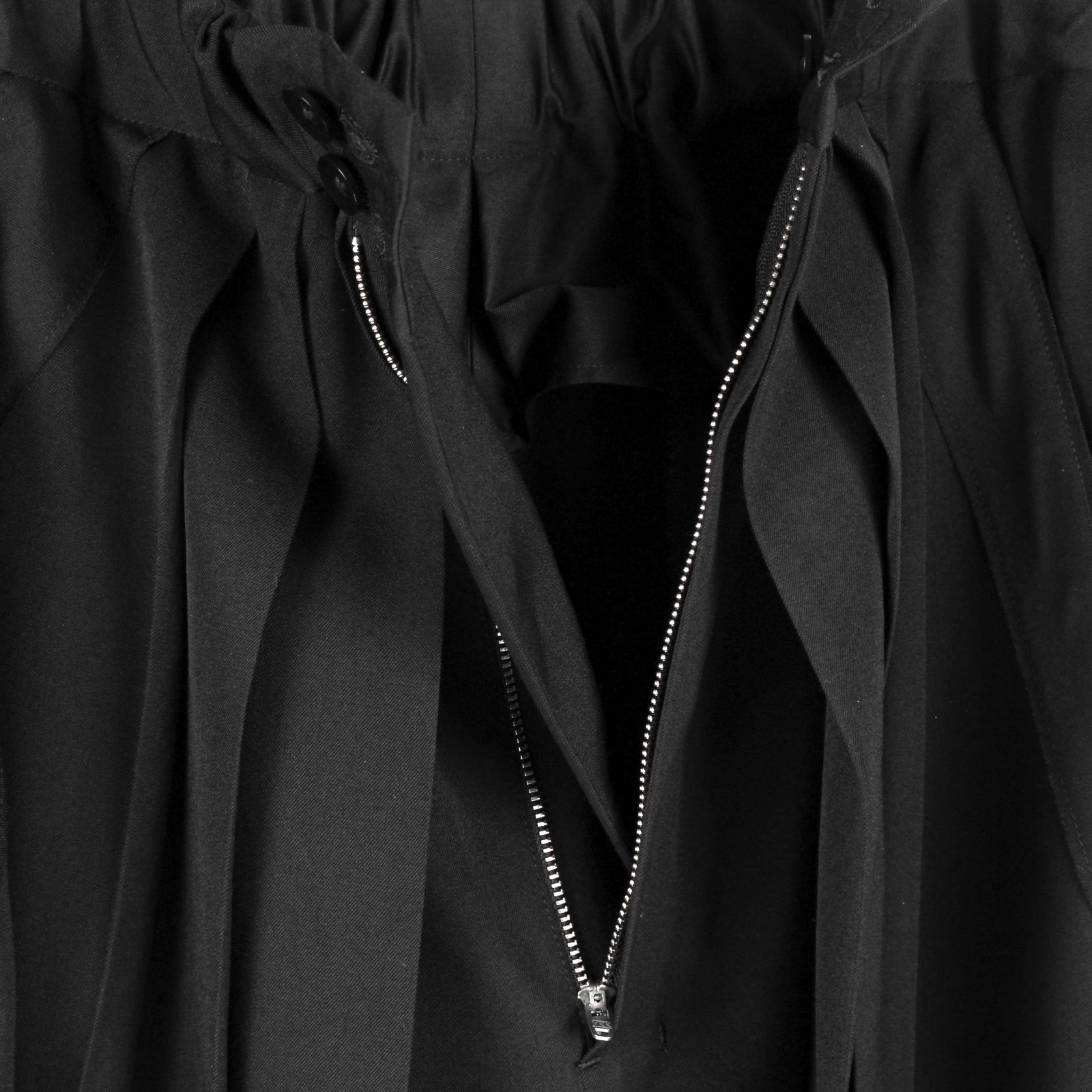 Ground Y | WOOL GABARDINE GY HAKAMA TYPE1 / 袴パンツ (ユニセックス) / ブラック / GA-P08-101