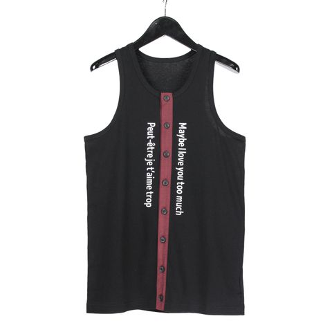 pour homme | 前開きランニングA (メンズ) / タンクトップ・ランニング / ブラック / HK-T49-285