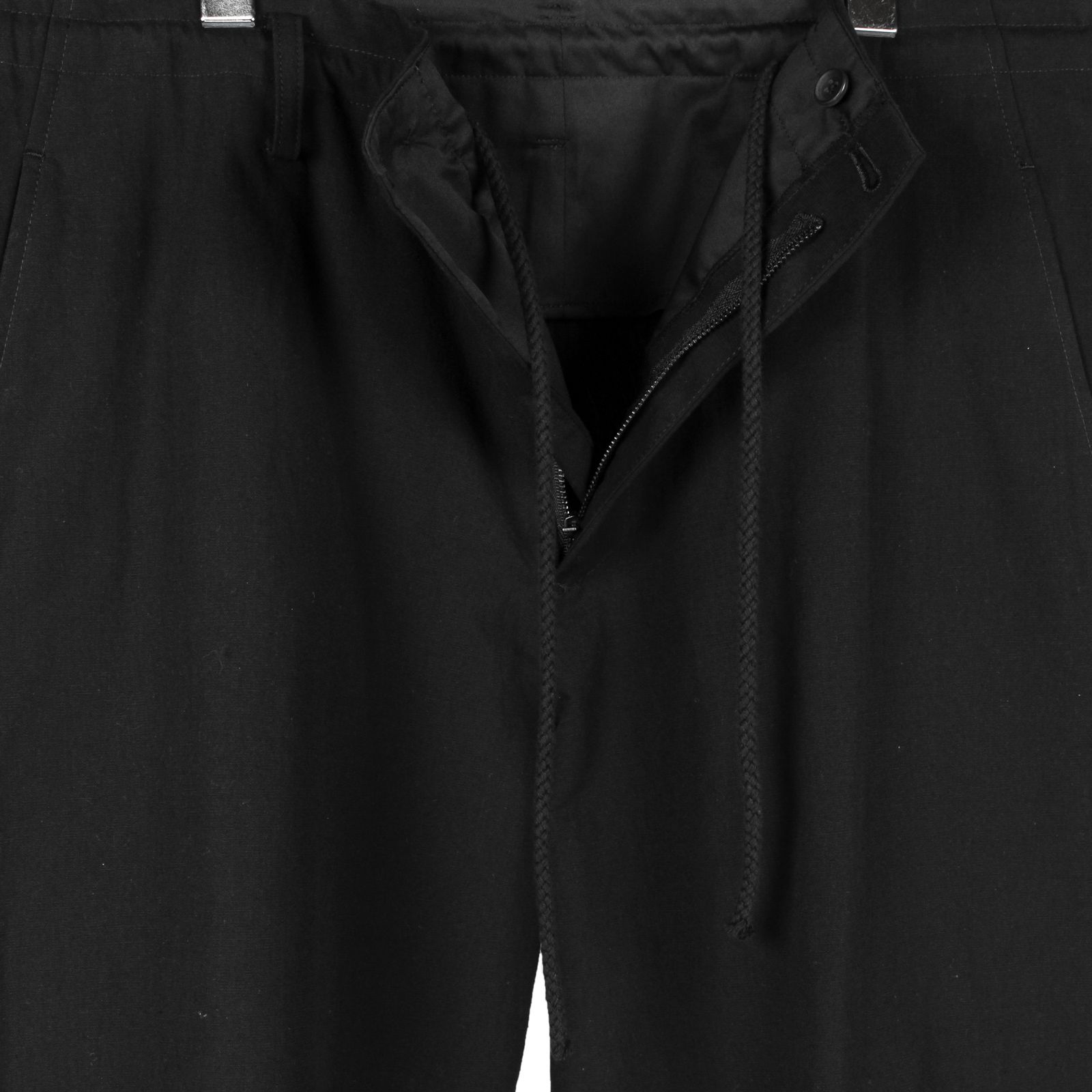 pour homme | 裾ベルトメッセージP (メンズ) / コットンリネン / ブラック / HP-P38-540