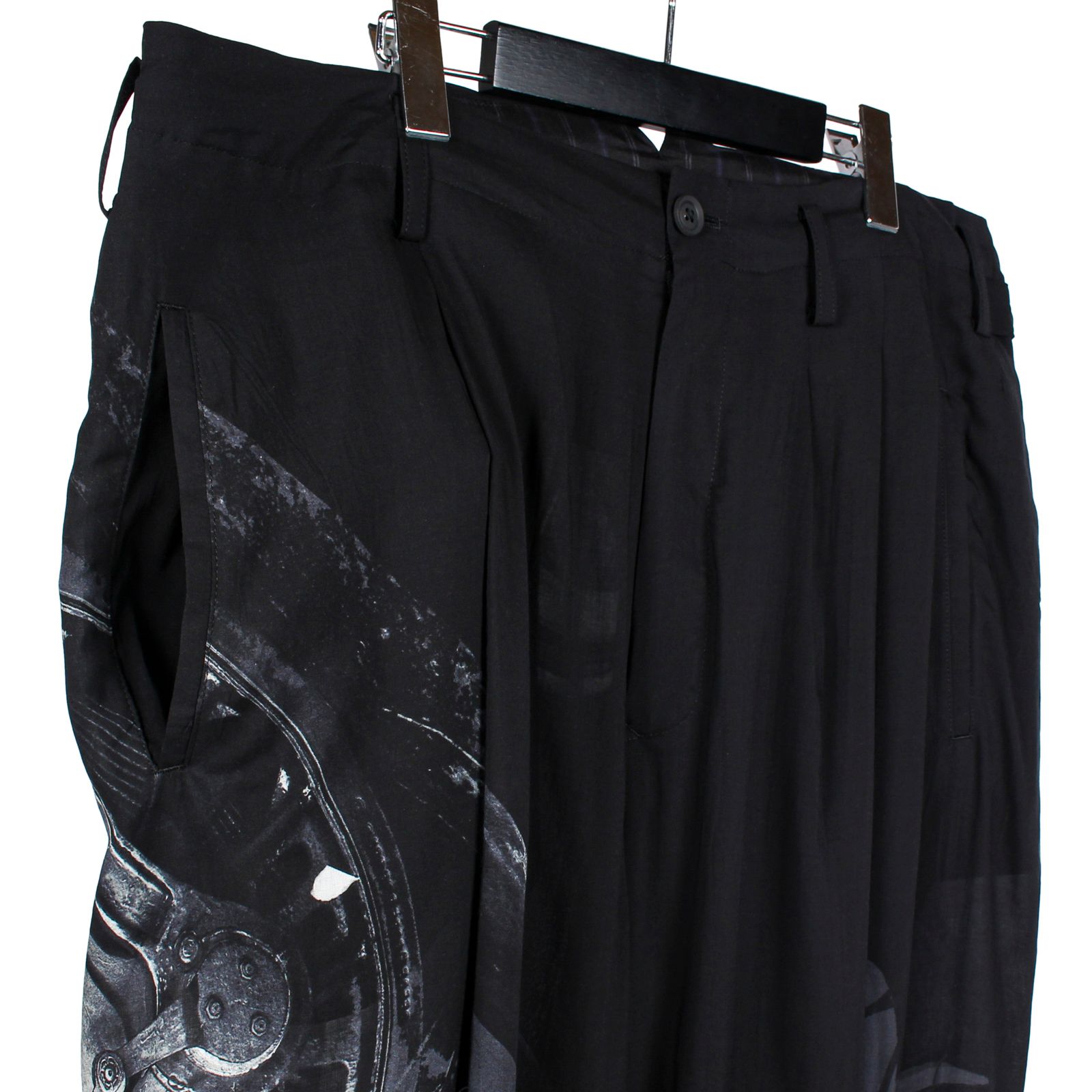 pour homme | 車輪PTパンツ (メンズ) / プリントパンツ / ブラック / HP-P64-813