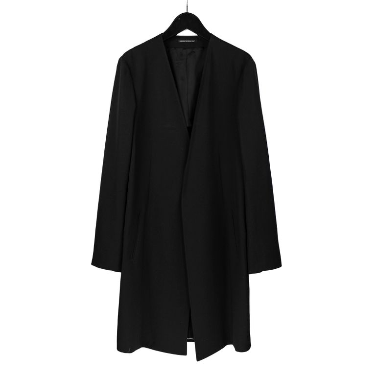 yohji yamamoto - pour homme ノーカラーロングJKT / HG-J11-100  