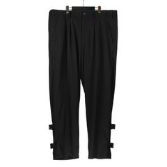 pour homme | シワギャバ裾ベルトP (メンズ) / ブラック / HO-P55-100