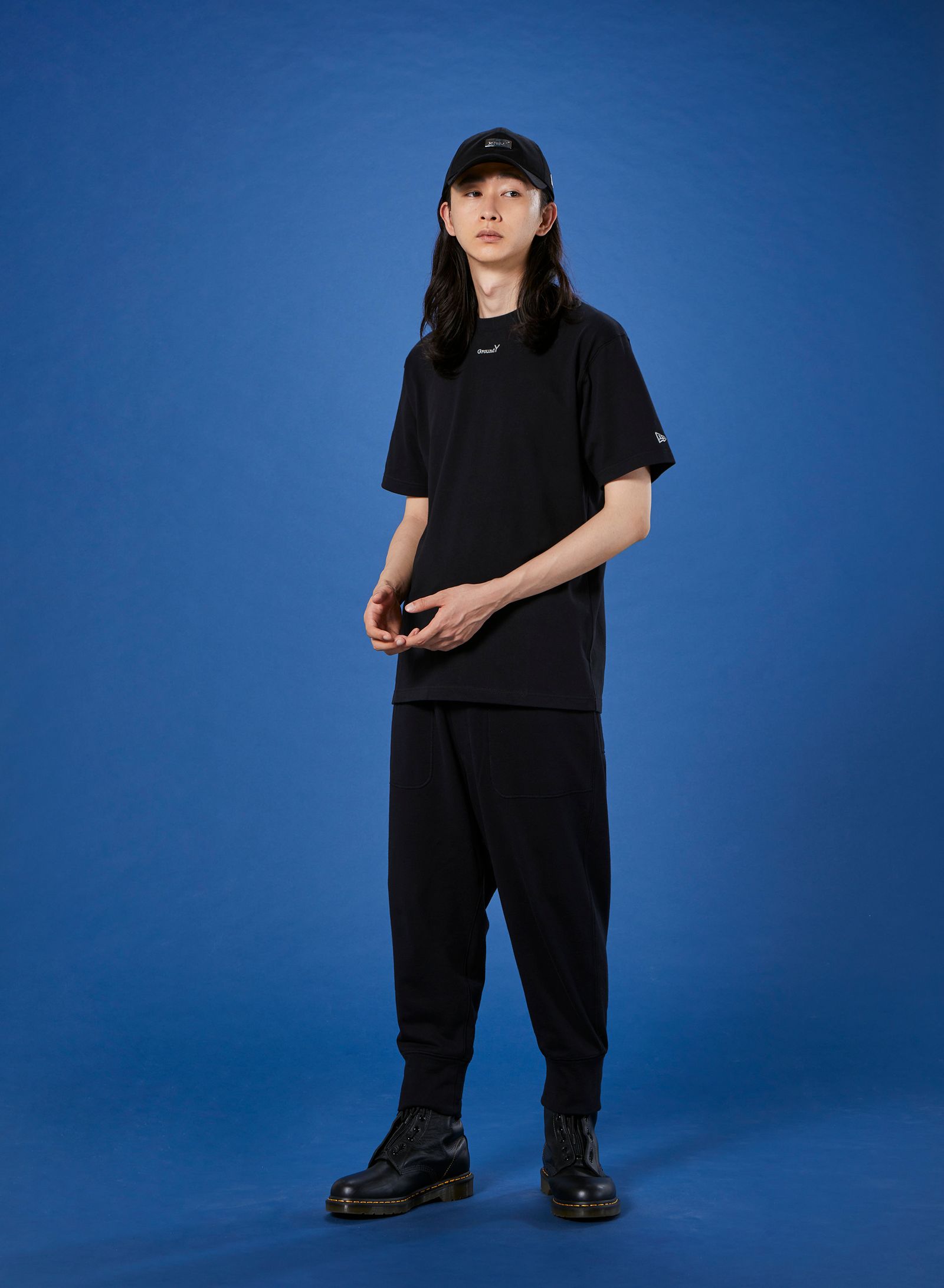 Ground Y | New Era Logo Cotton Tee / Tシャツ / ブラック / GT-T81-093