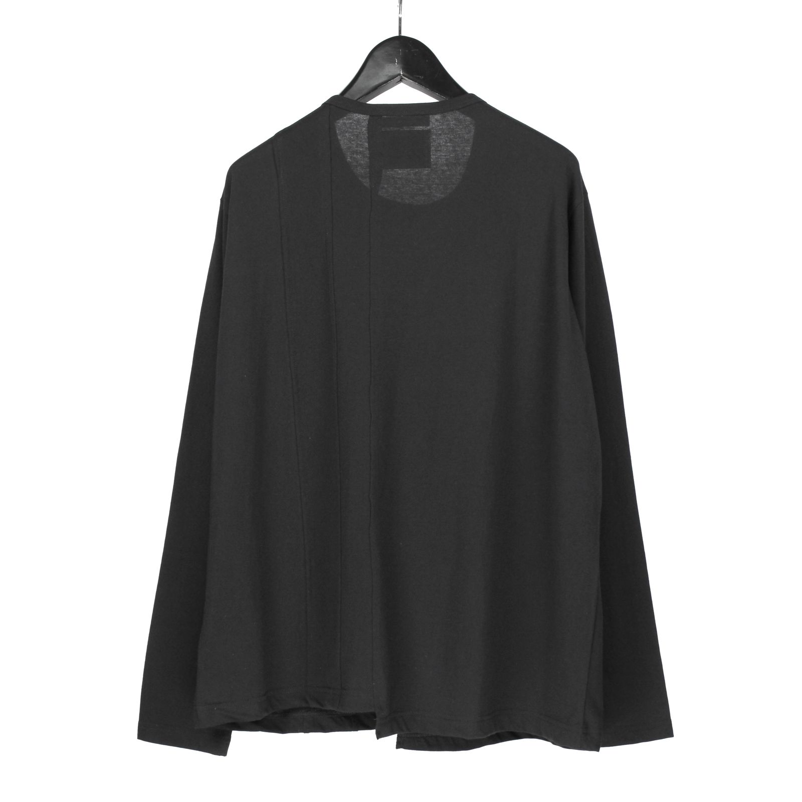 pour homme | タテハギ切り替え長袖 (メンズ) / 長袖カットソー / ブラック / HK-T54-073