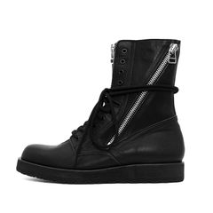 pour homme 3ジッパーミリタリーブーツ / HE-E07-761