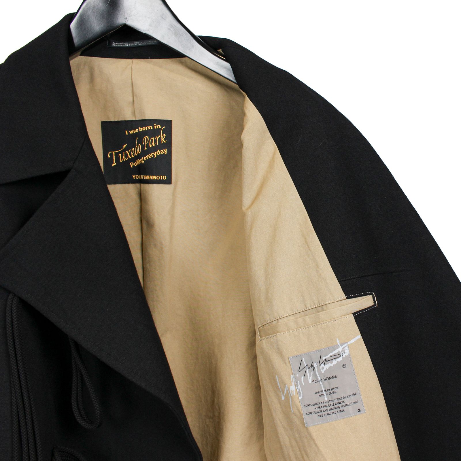 Yohji Yamamoto [HR-C21-809 / ブロックボタンB紐フラシコート]