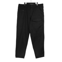 pour homme | ノータックW紐ワークP (メンズ) / コットンパンツ / ブラック / HO-P97-040
