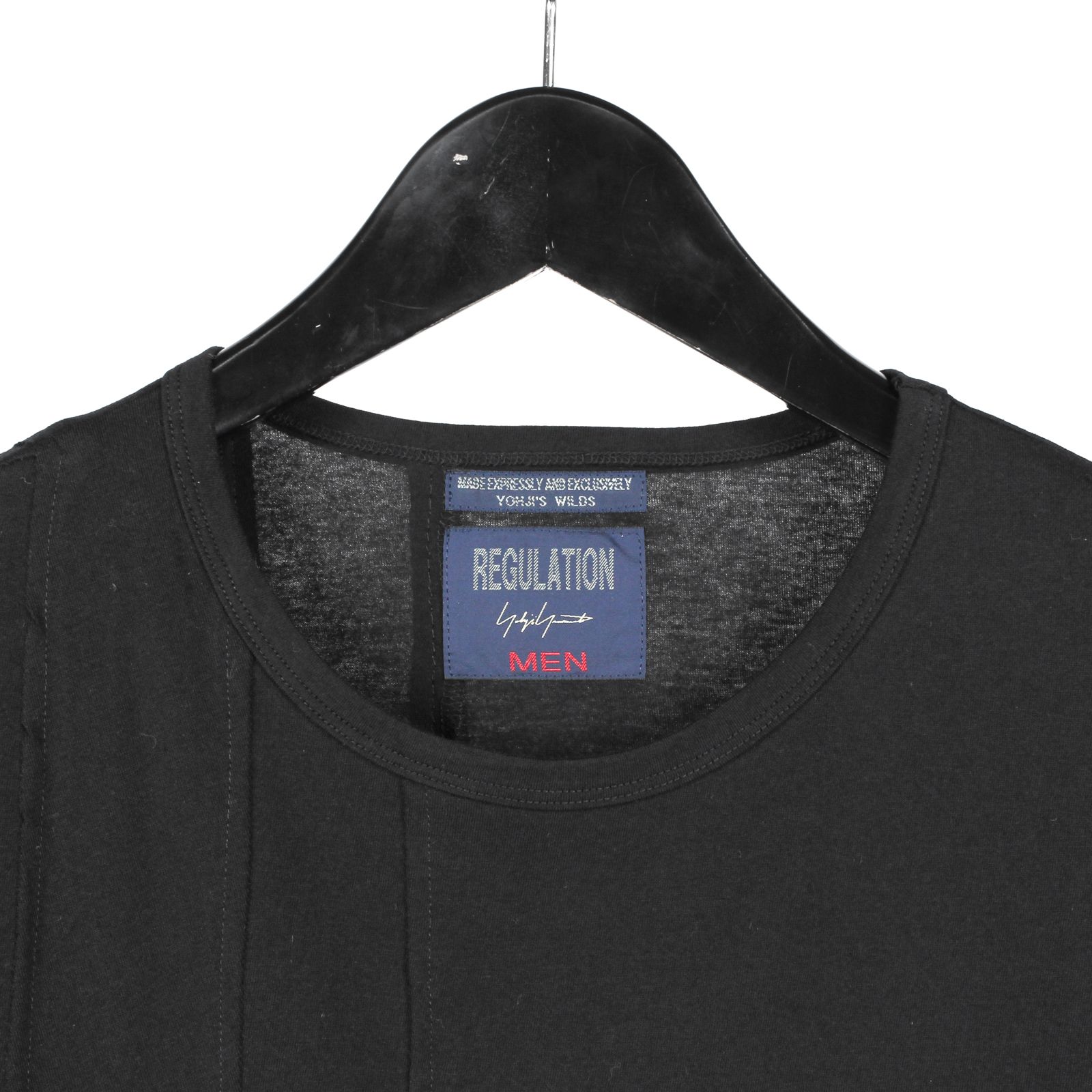 pour homme | タテハギ切り替え半袖 (メンズ) / 半袖カットソー / ブラック / HK-T53-073