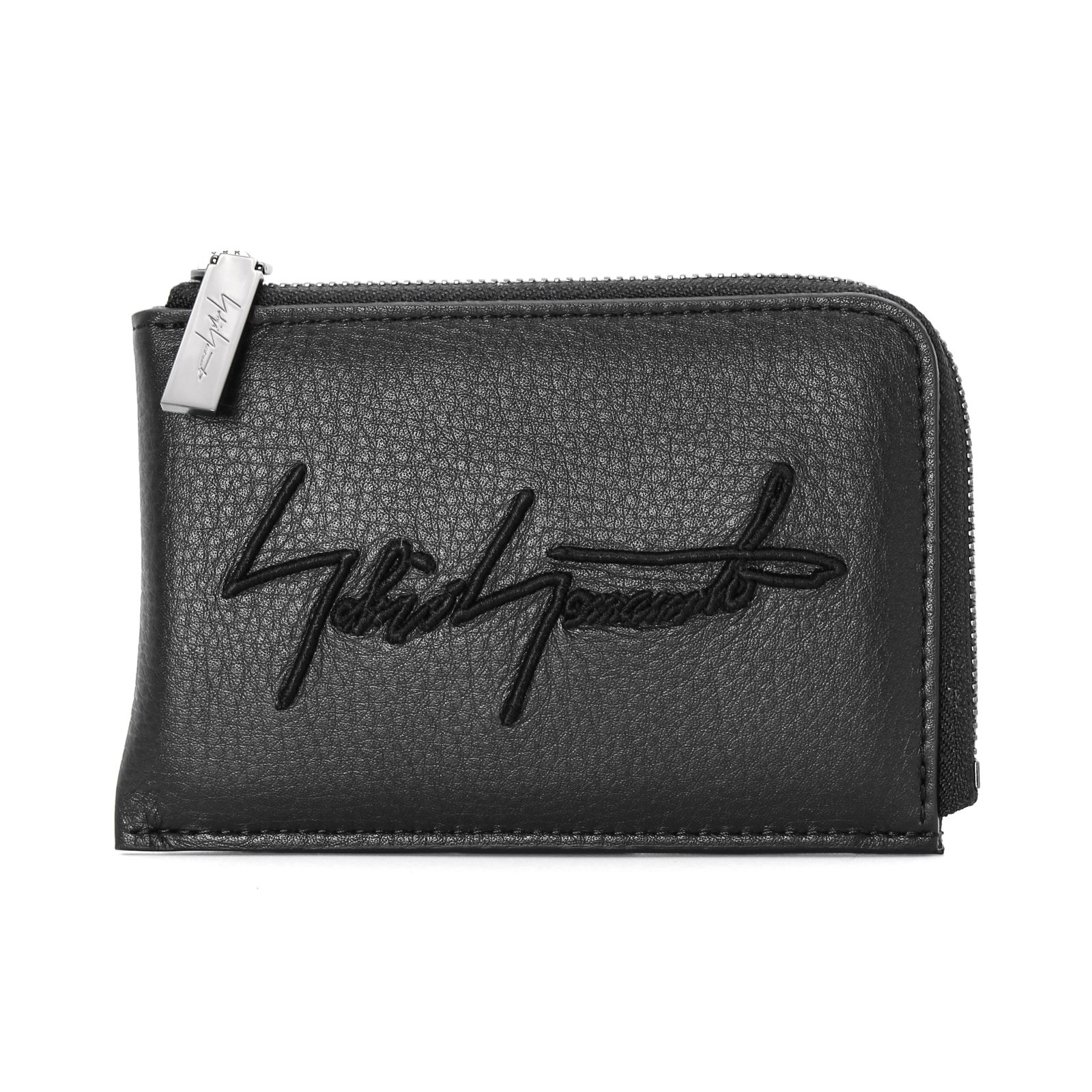 discord | yohji yamamoto / シグネチャーショートウォレット / ロゴ刺繍 L字型 ショート財布 / 牛革 / DM-A06-790