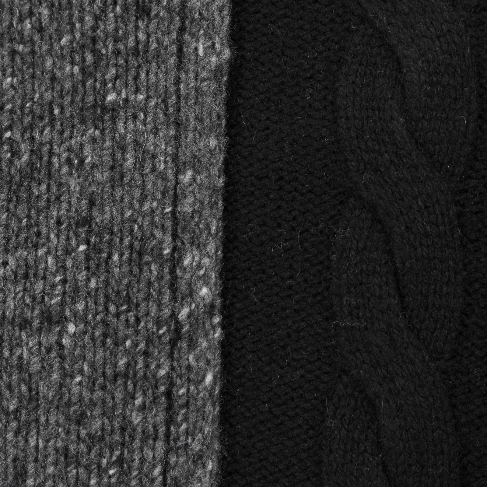Ground Y | COMBINATION KNIT / ニットセーター (ユニセックス) / ブラック×グレー /  GL-K03-860-2