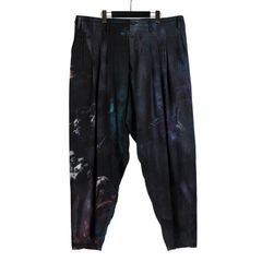 pour homme | 8本タックプリントP / パンツ (メンズ) / ブラック / HS-P41-816