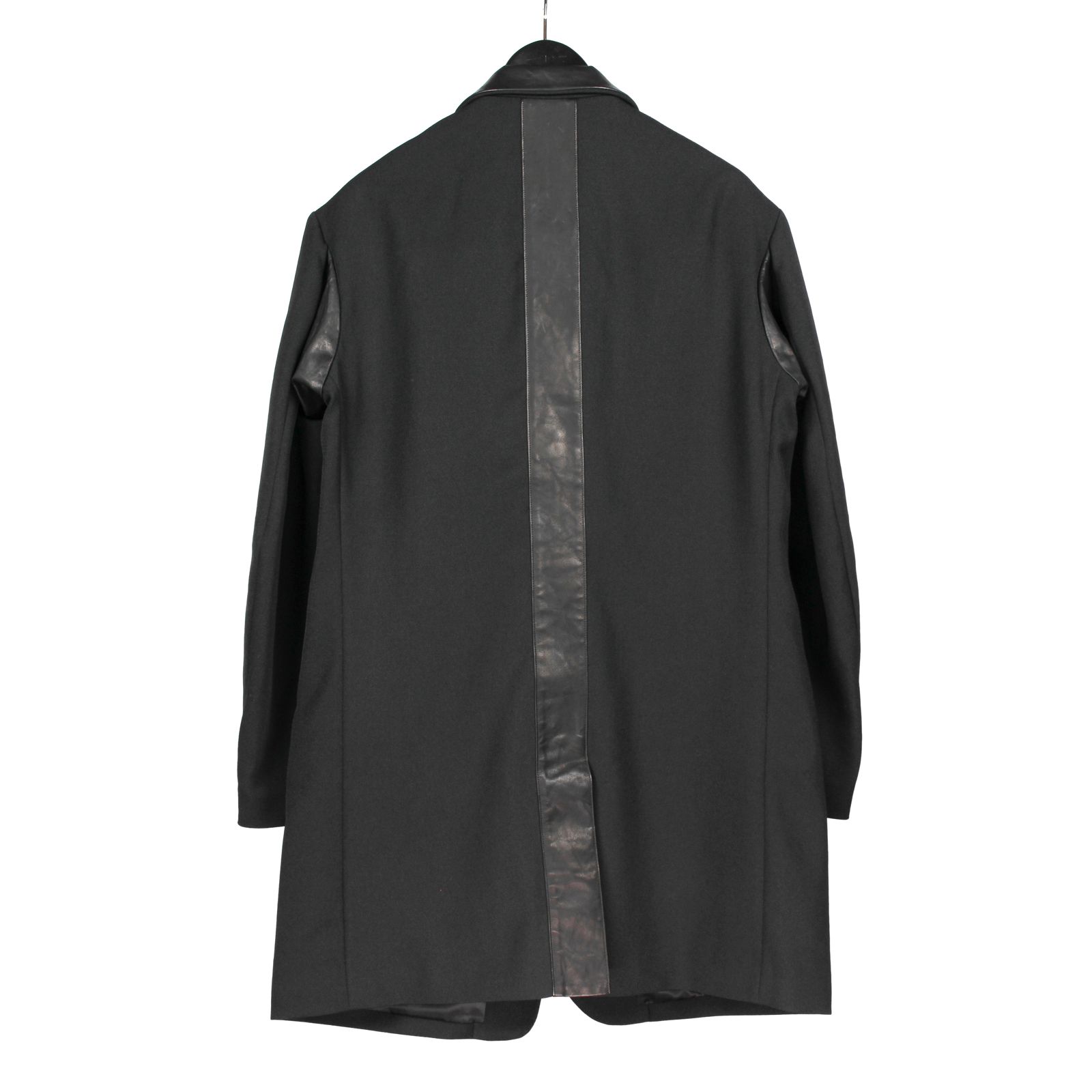 pour homme  | レザー切替ファスナーJ / ジャケット(メンズ) / アーミーギャバ / ブラック / HW-J11-834