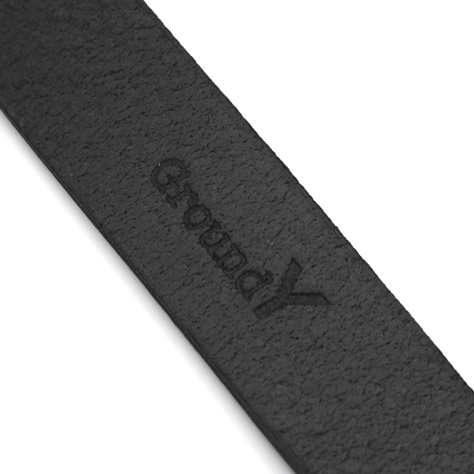 Ground Y | COW LEATHER LONG BELT / レザーベルト (ユニセックス) / ブラック / GK-F01-752