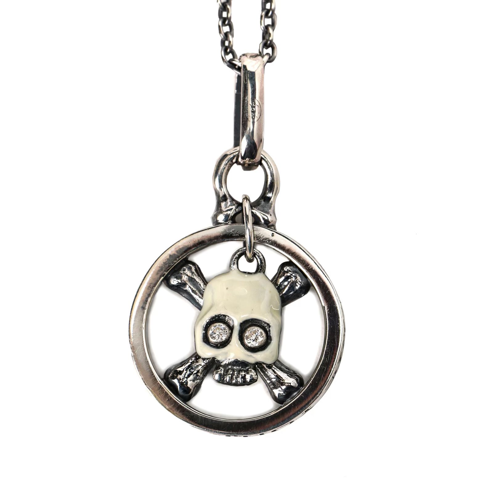 すぐ届く！YOHJI YAMAMOTO SILVER 950 SKULL CROSS PENDANT SILVER 950 SKULL CROSS PENDANT(FREE SIZE Silver): GOTHIC