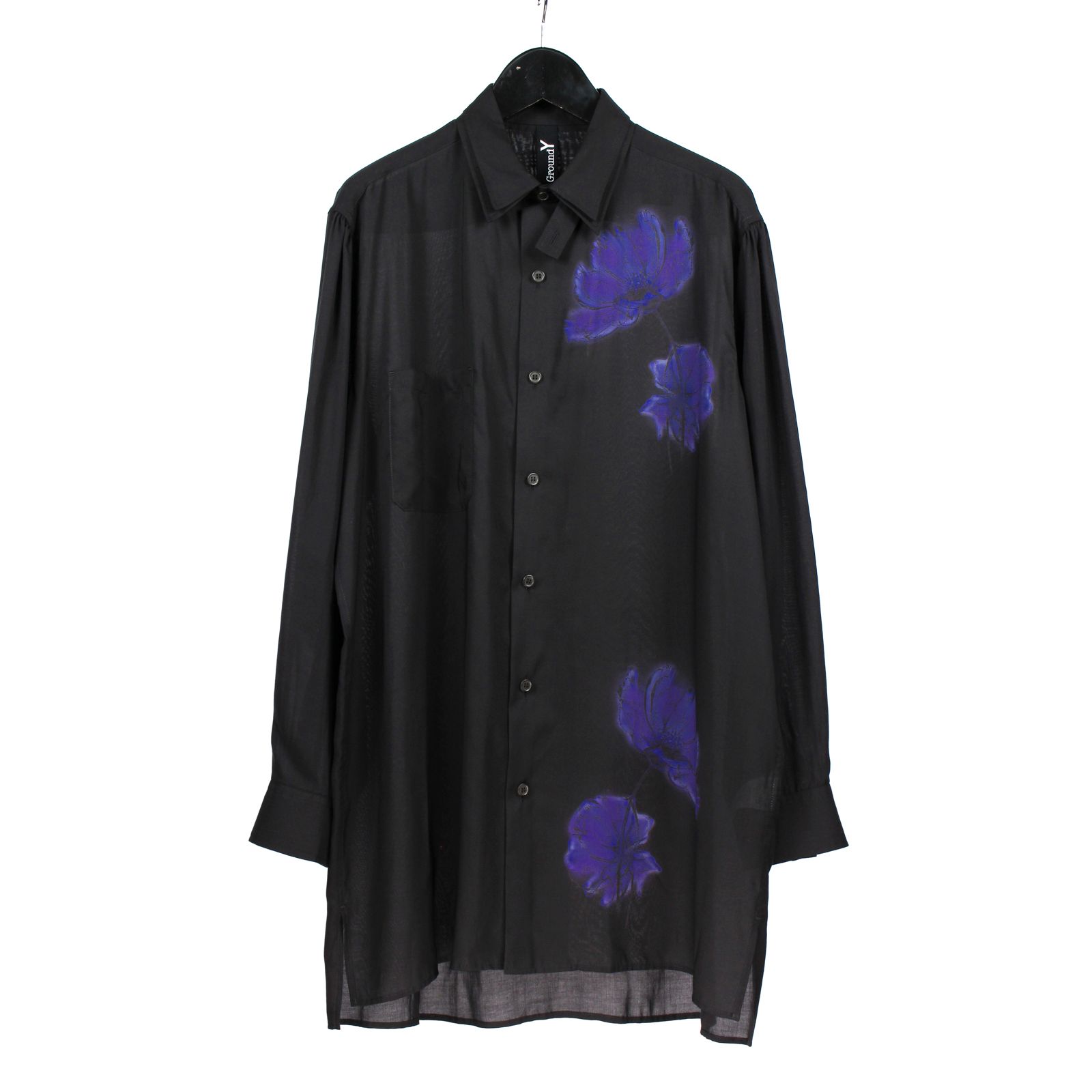 ジャケット・アウター Ground Y/Zip-up Long Shirt 楽天市場】【中古】GROUND Y WOOL POLYESTER GABARDINE ZIP-UP