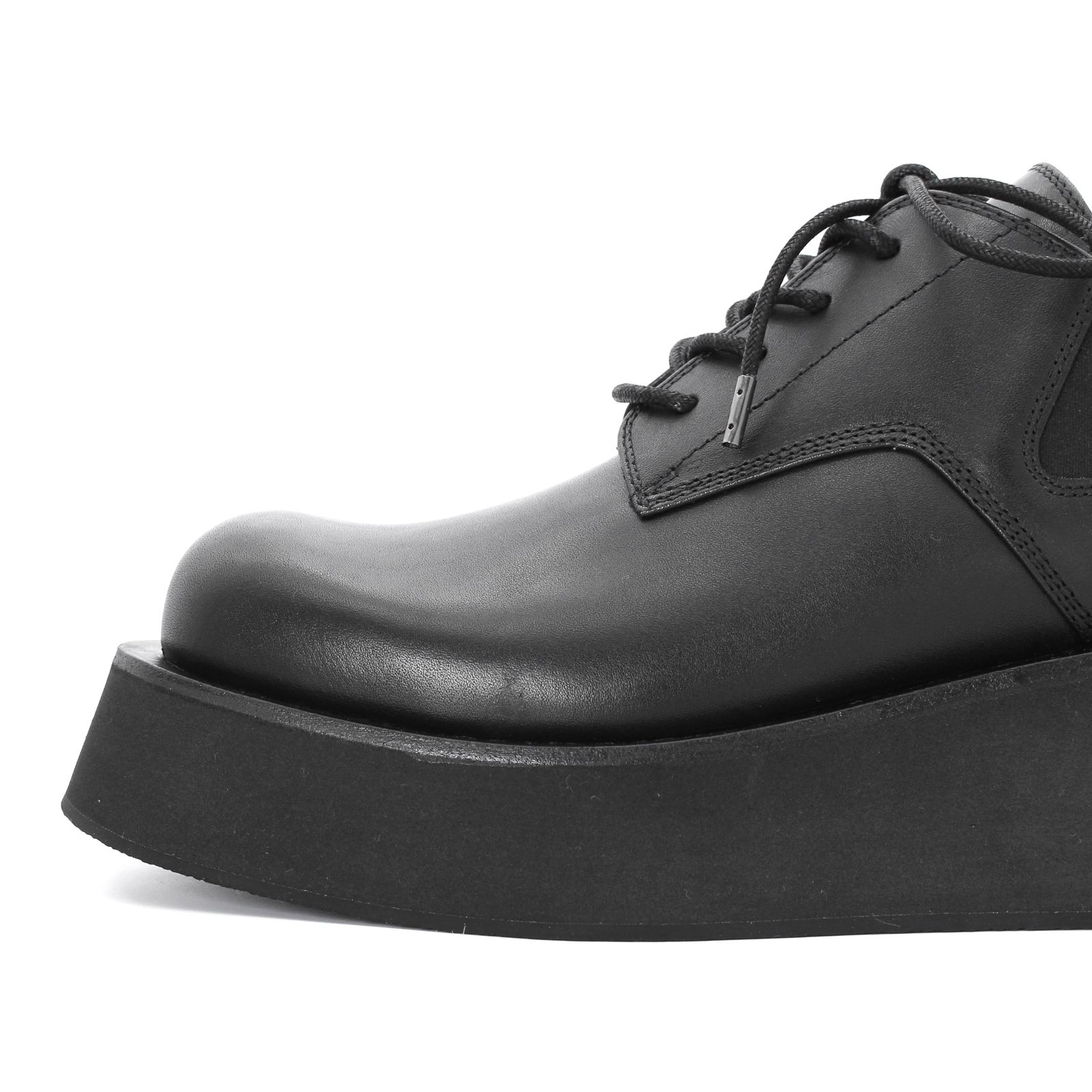 Ground Y | CHUNKY PLATFORM LACE-UP SHOES / レースアップサイドゴアシューズ (ユニセックス) / ブラック / GG-E01-700