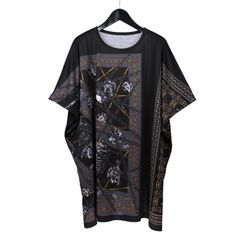 Ground Y | Poncho cut and sew / 半袖 ポンチョ (ユニセックス) / ダーク / GM-T29-843