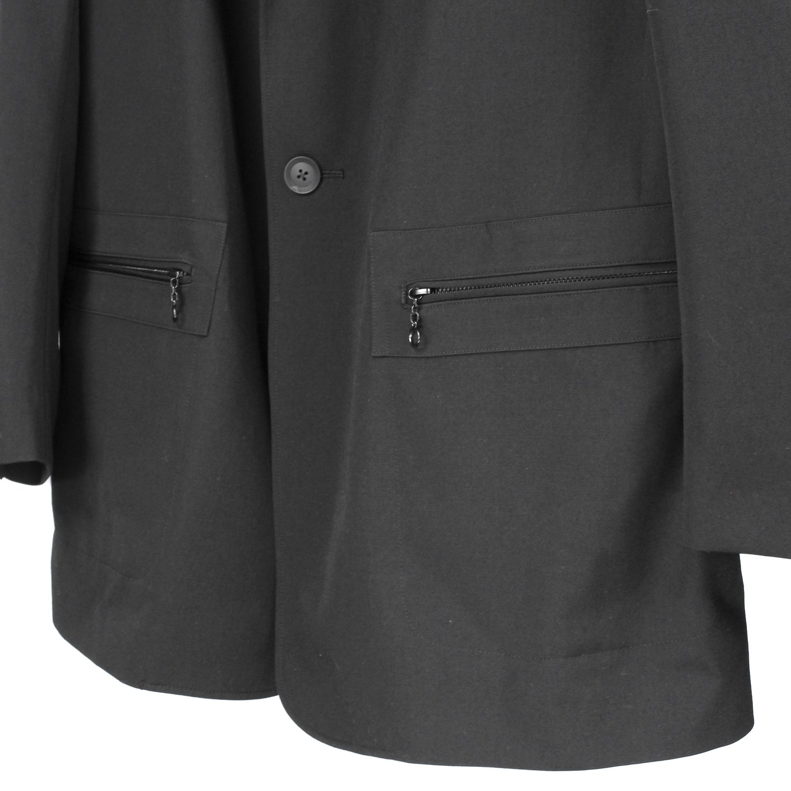 pour homme  | ラペル切替2つ釦J / ジャケット(メンズ) / シワギャバ / ブラック / HW-J36-100