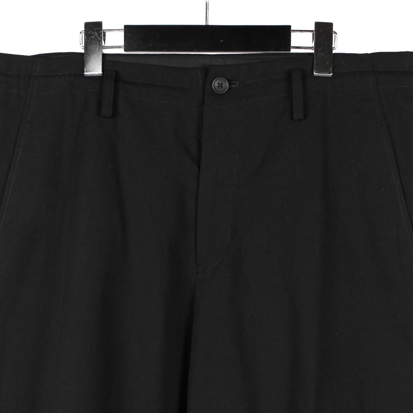 pour homme | 裾ベルトメッセージP (メンズ) / コットンリネン / ブラック / HP-P38-540