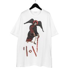 pour homme | プリント半袖 カットソー (メンズ) / ホワイト / HS-T44-992