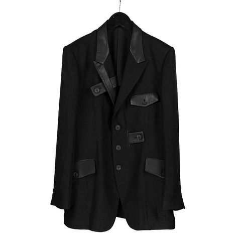 pour homme タブ留めピークレザーJKT / HZ-J19-804