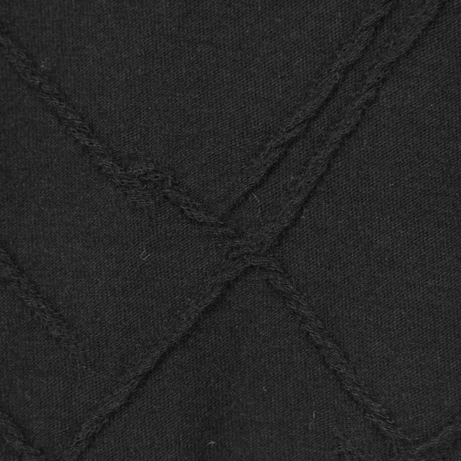 pour homme | タックジャガード丸首長袖 (メンズ) / 長袖カットソー / ブラック / HK-T82-093