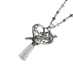 GOTHIC YOHJI YAMAMOTO SCULL HEART DAGGER PENDANT / ネックレス (ユニセックス)  ブルートパーズ シルバー Silver950 / HP-A10-660