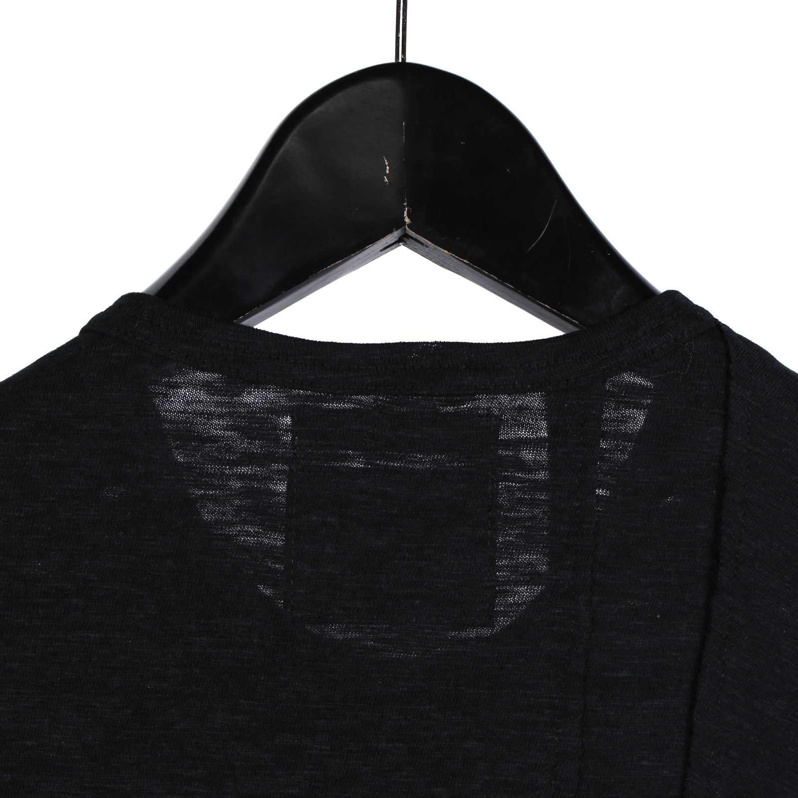 pour homme | REタテハギ半袖 カットソー (メンズ) / ブラック / HS-T51-080