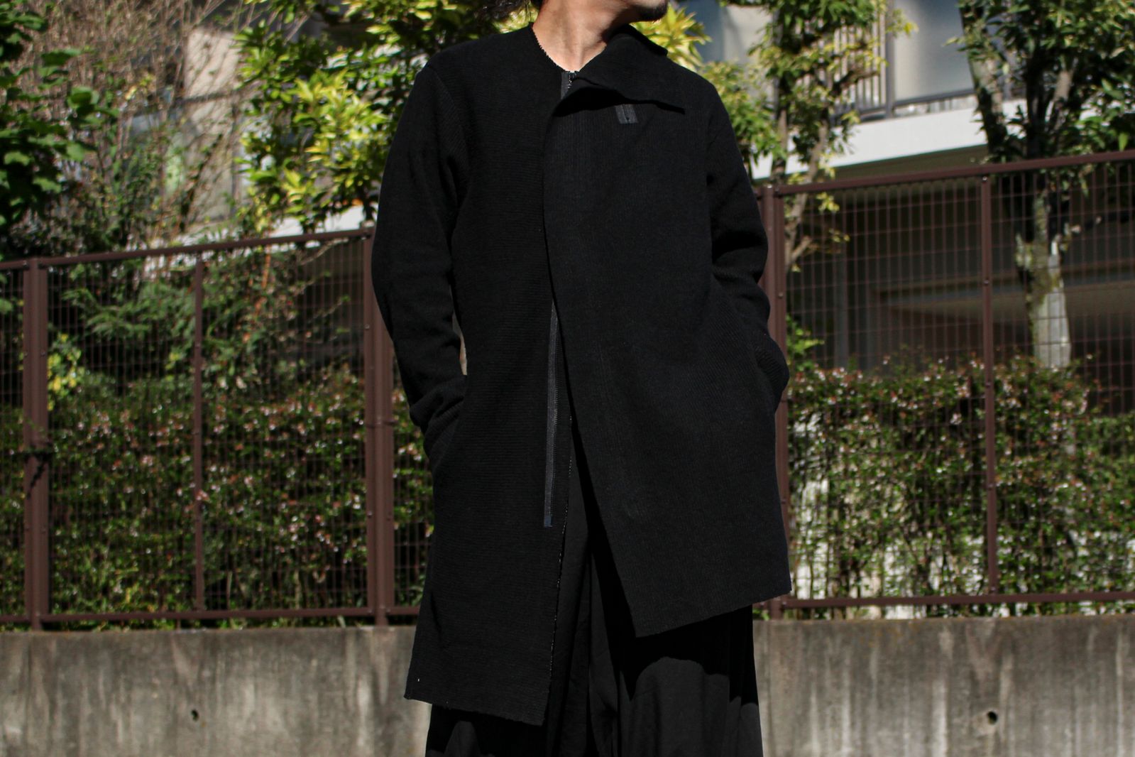 AIRY MOSSER CLOAK(XS Black): Y's｜THE SHOP YOHJI YAMAMOTO